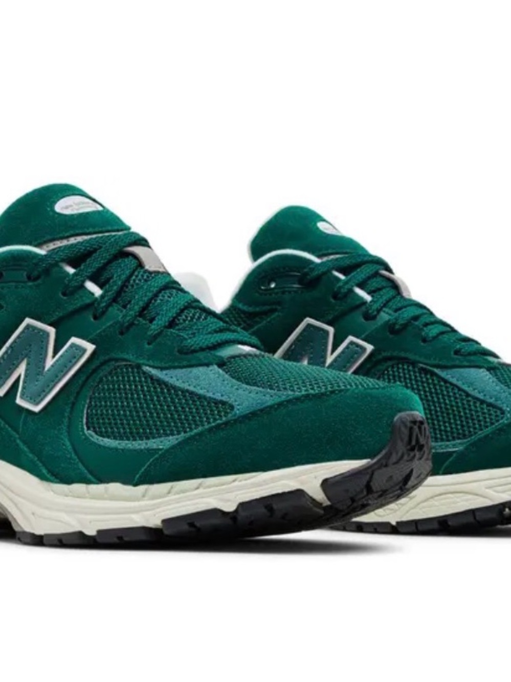 New Balance Men's Dark Green Suede & Mesh Sneakers